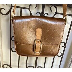 Louis Vuitton Monogram Vernis Bronze Crossbody Shoulder Bag Authentic